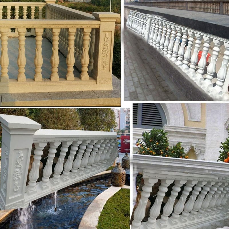 EAIVENY Prefabricated ABS Balcony Mold,Concrete Balustrade Mold Concrete Formwork for Outdoor Construction, DIY Home Improvement, Easy Installation and Reusable Design (Style 2) - Image 3